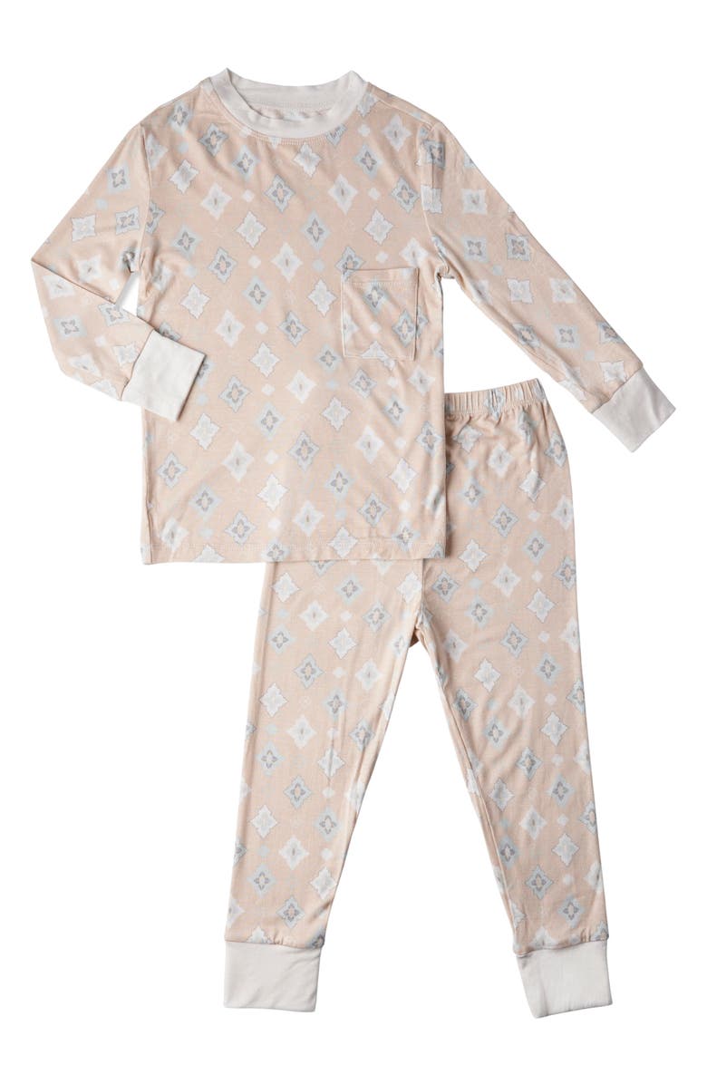 Everly Grey Fitted Two-Piece Pajamas, Main, color,