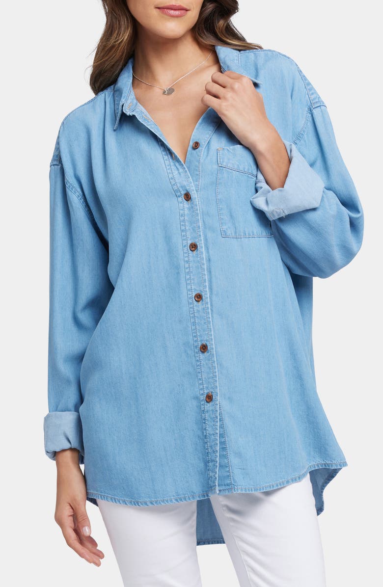 NYDJ Oversize Chambray Button-Up Shirt, Main, color, 