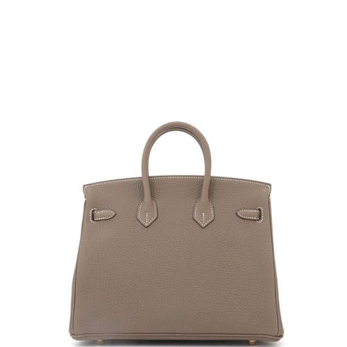 Pre-owned Hermes  Hermes Birkin Handbag Grey Togo With Gold Hardware 25 In Brown