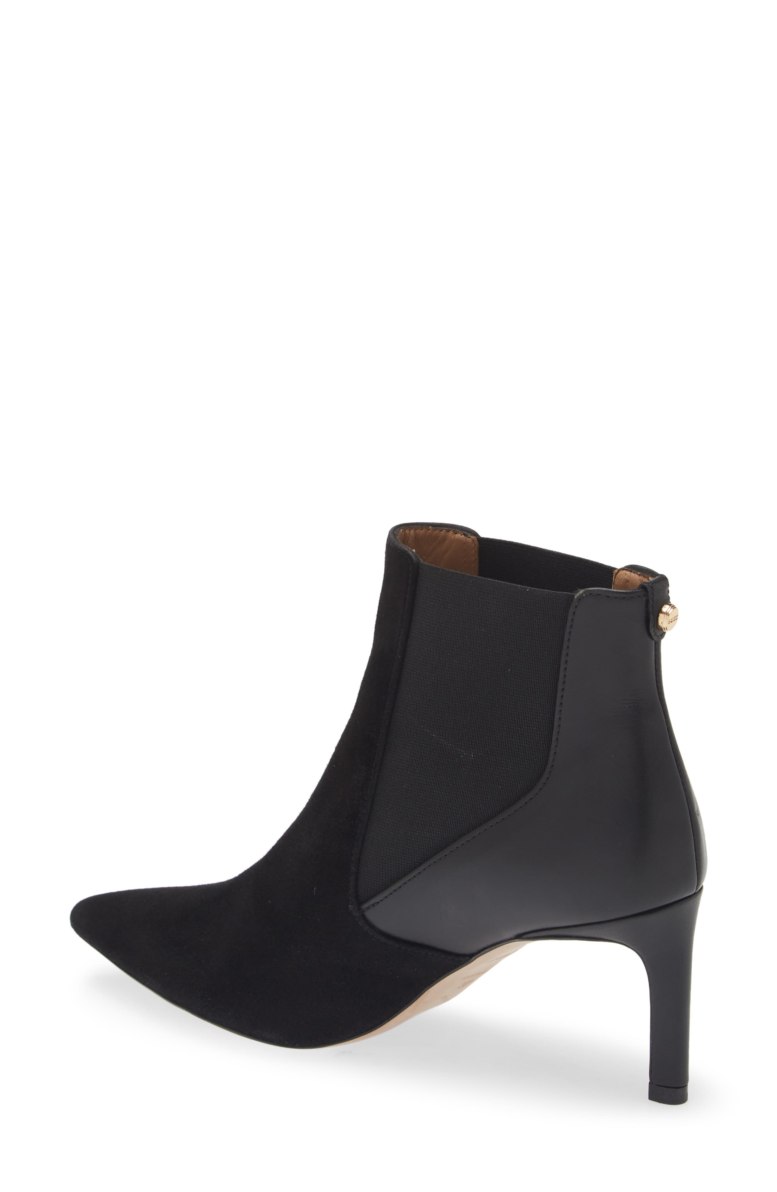 BOSS Janet Pointed Toe Chelsea Boot, Alternate, color, Black
