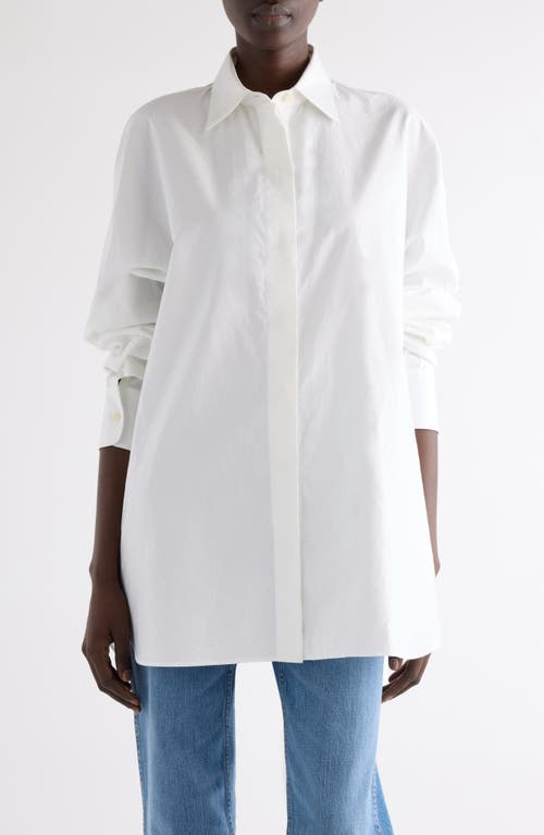 Givenchy Cocoon Cotton Poplin Button-up Shirt In White