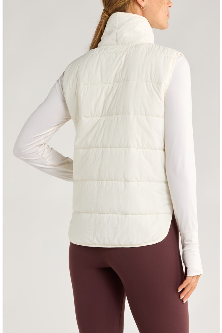 Packable Quilted Vest, Alternate, color, IVORY EGRET
