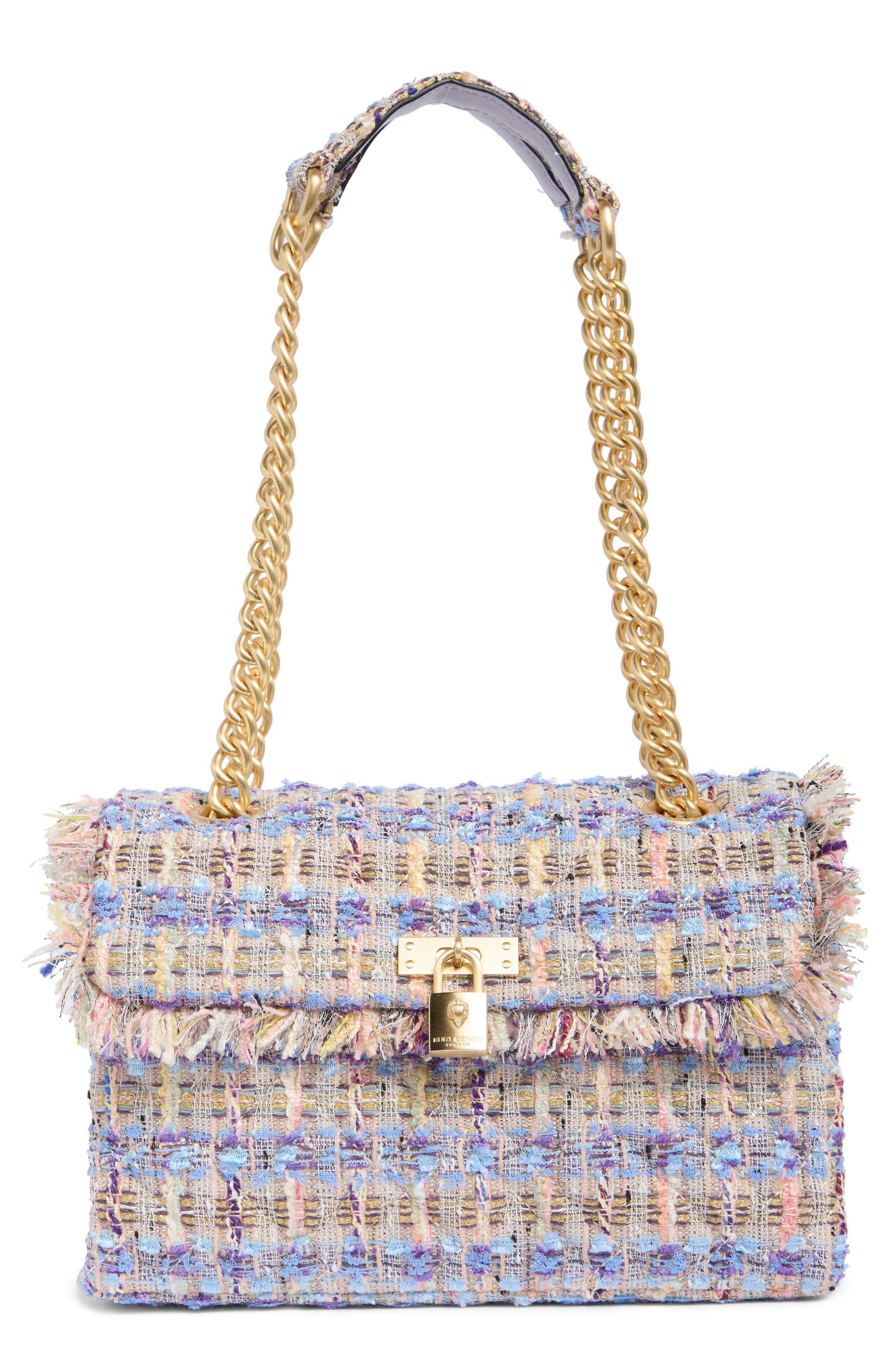 Kurt Geiger London Brixton Tweed Lock Bag