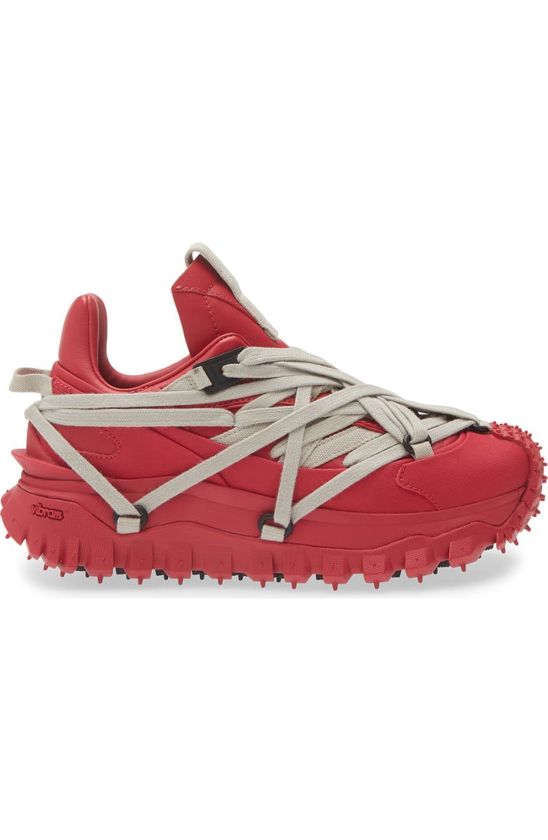 Moncler x Rick Owens Trailgrip Megalace Low Top Sneaker, Alternate, color, Red