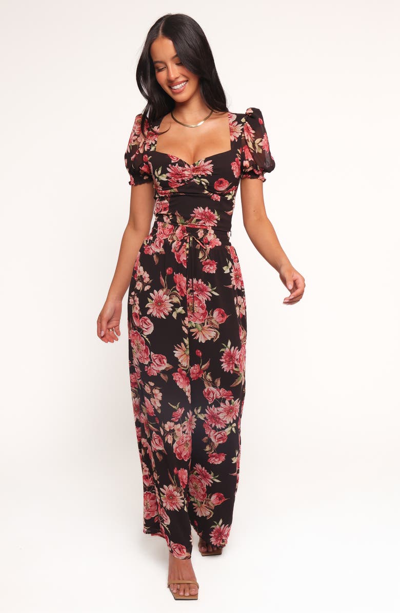 Petal & Pup Estie Floral Drawstring Pants, Alternate, color, Black Floral