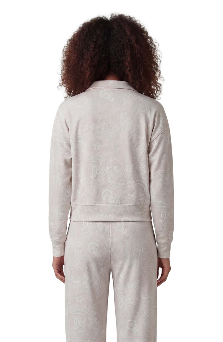 Lords of Harlech Paisley Explosion Womens Cropped Zip Jacket, Alternate, color, Paisley Explosion Ivory