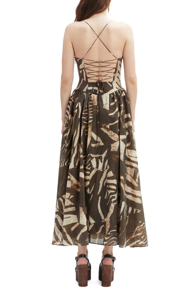 Estie Print Maxi Dress, Alternate, color, BROWN ANIMAL