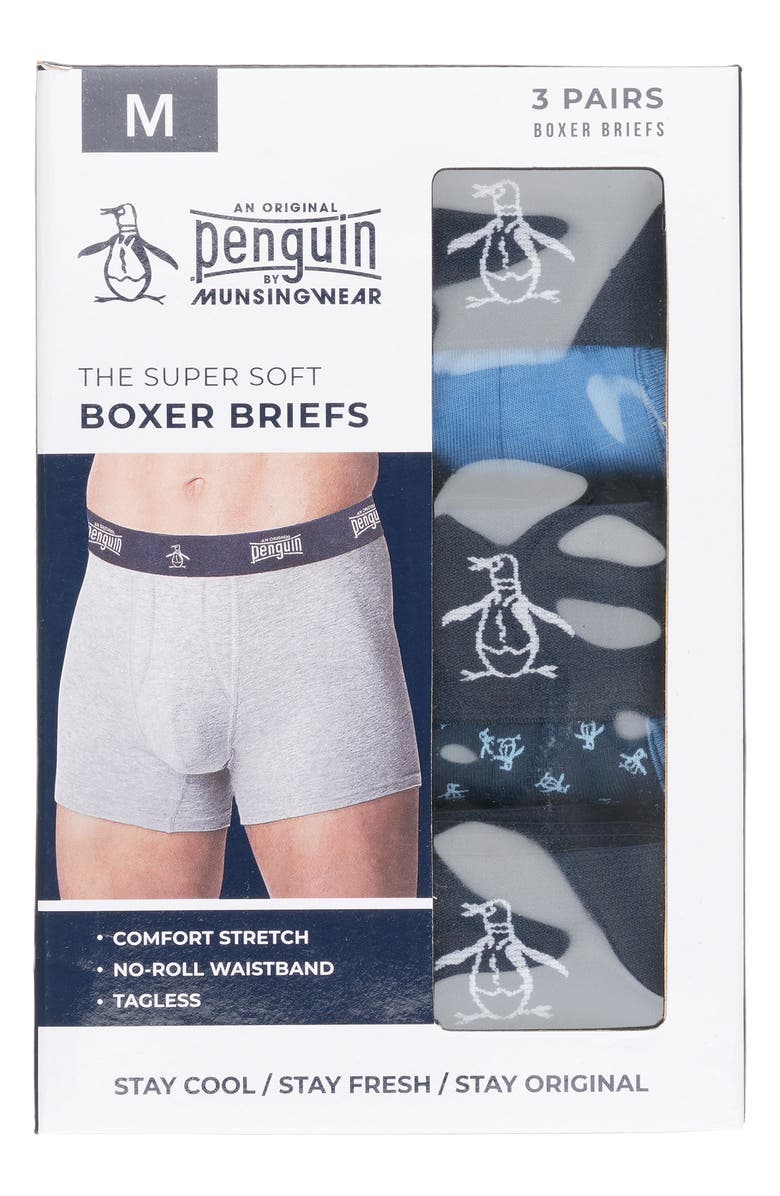 Original Penguin Assorted 3-Pack Supersoft Boxer Briefs, Alternate, color, Navy