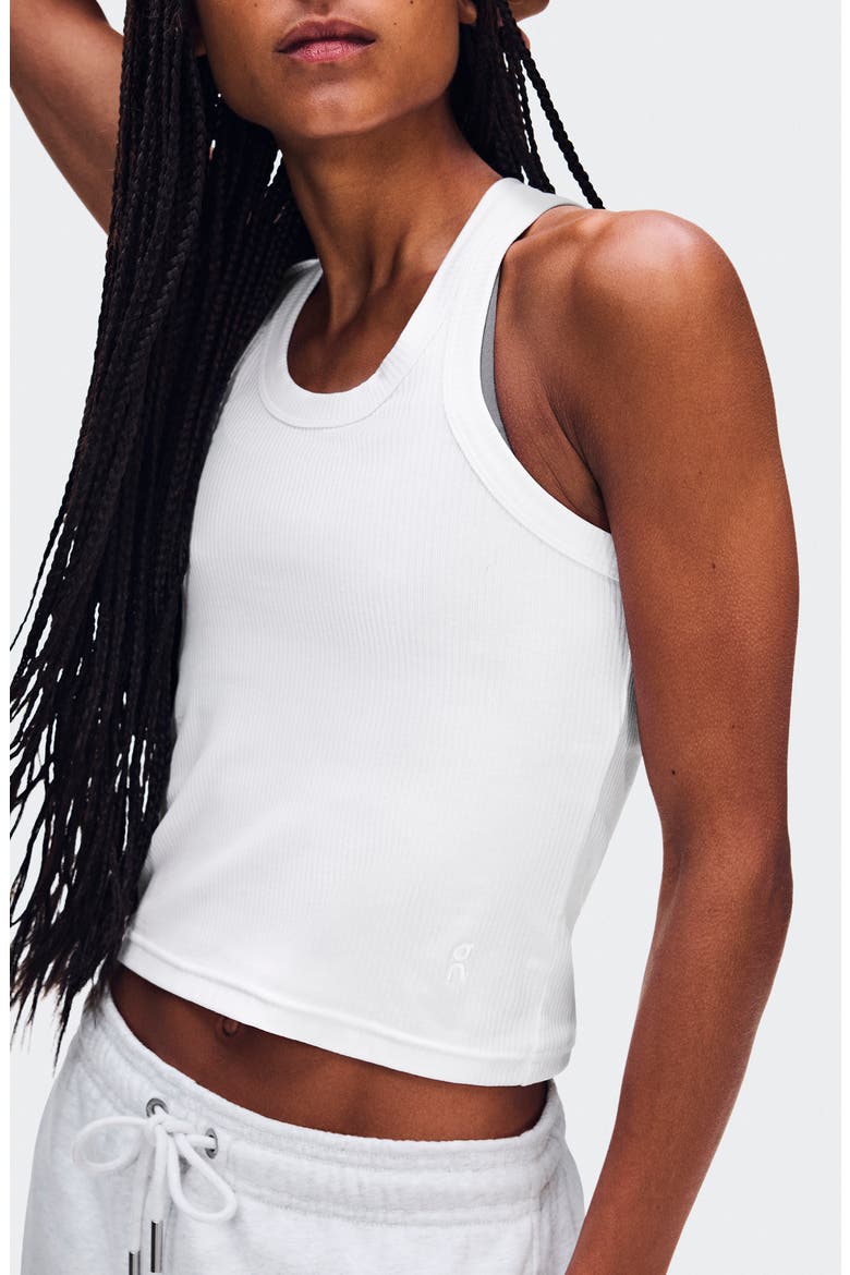x Zendaya All Day Rib Tank, Alternate, color, WHITE