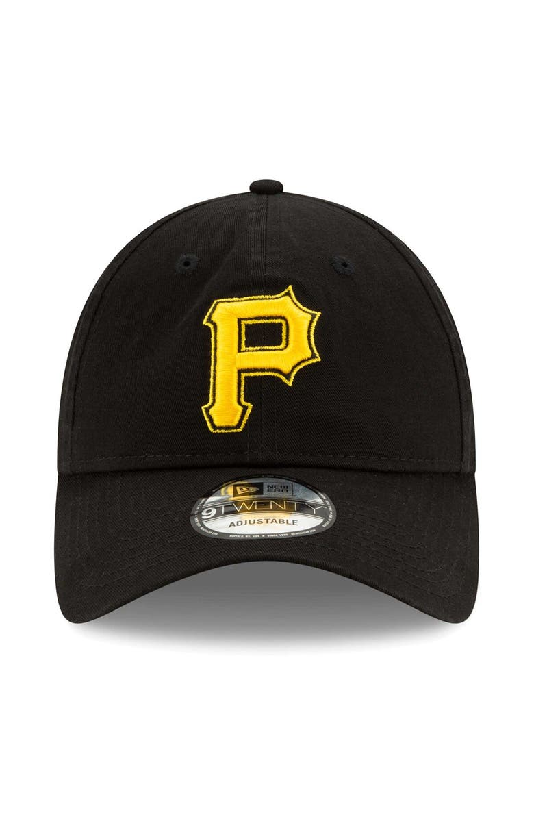 New Era Men's New Era Black Pittsburgh Pirates Logo Replica Core Classic 9TWENTY Adjustable Hat, Alternate, color, 