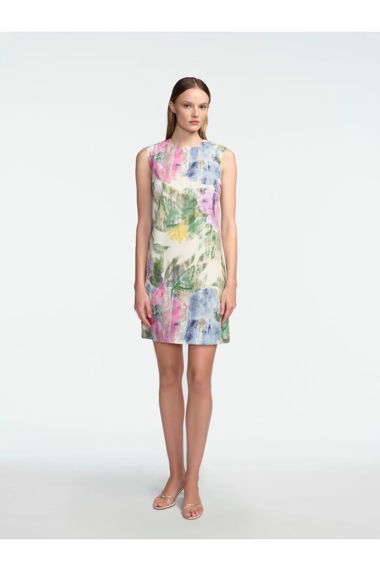 Ikat Floral Cotton Kelly Dress, Alternate, color, Peony Multi