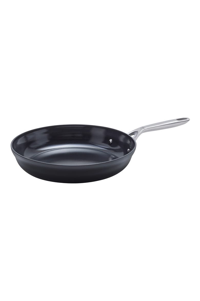 Motion Ceramic Hard Anodized Nonstick 12-Inch Fry Pan, Main, color, BLACK