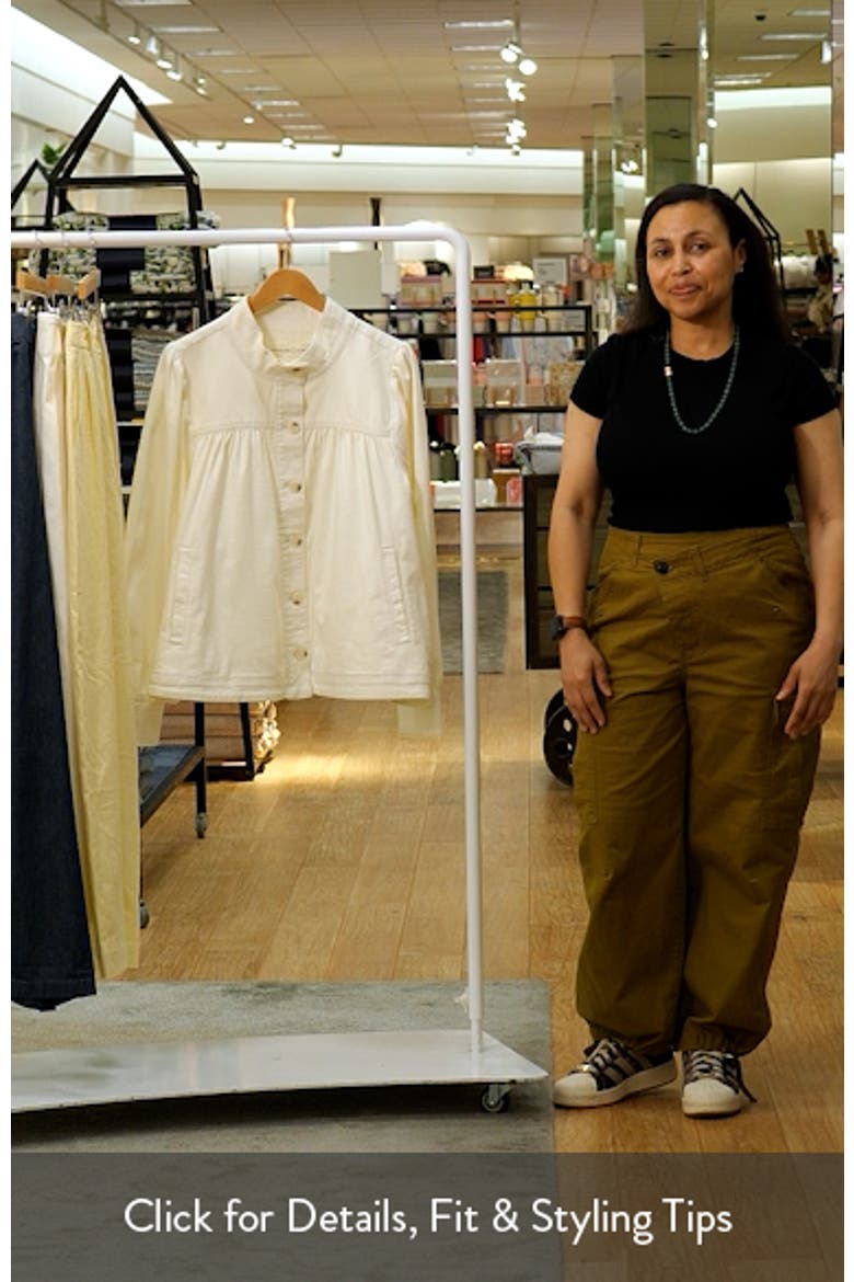 High Neck Stretch Cotton Twill Jacket video