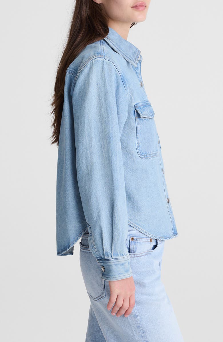 Madewell Airy Denim Relaxed Shirt Jacket, Alternate, color, Faded Horizon Wash