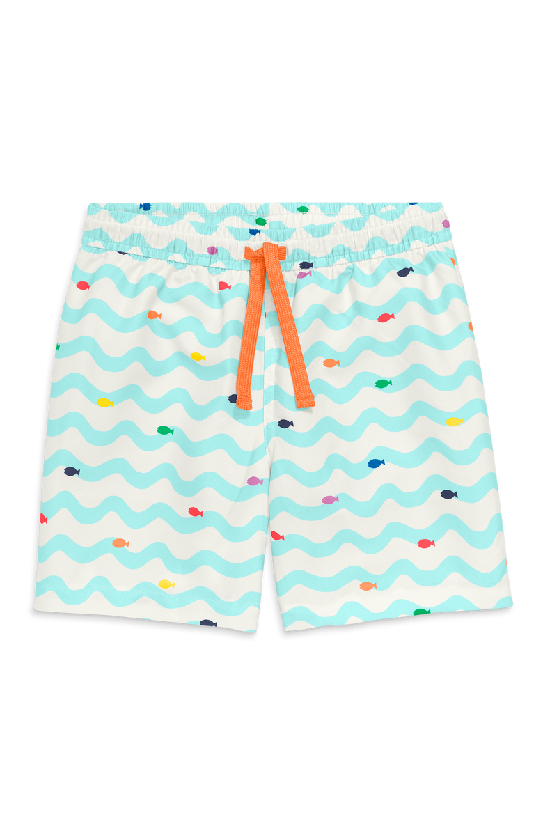 Primary Kids Swim Trunk In Rainbow Fish, Main, color, 
