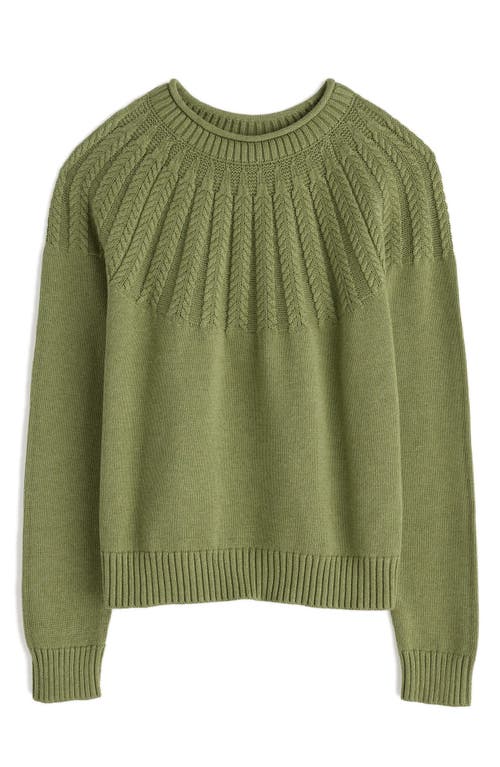 Seasalt Cornwall Stone Chat Organic Cotton Sweater In Green
