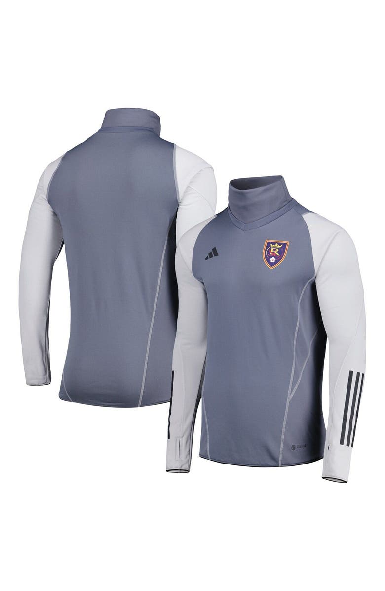 adidas Men's adidas Gray Real Salt Lake Warm Raglan COLD.RDY Top, Main, color, Gray