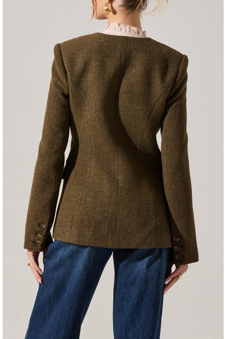 Bellmere Herringbone Tweed Jacket, Alternate, color, OLIVE