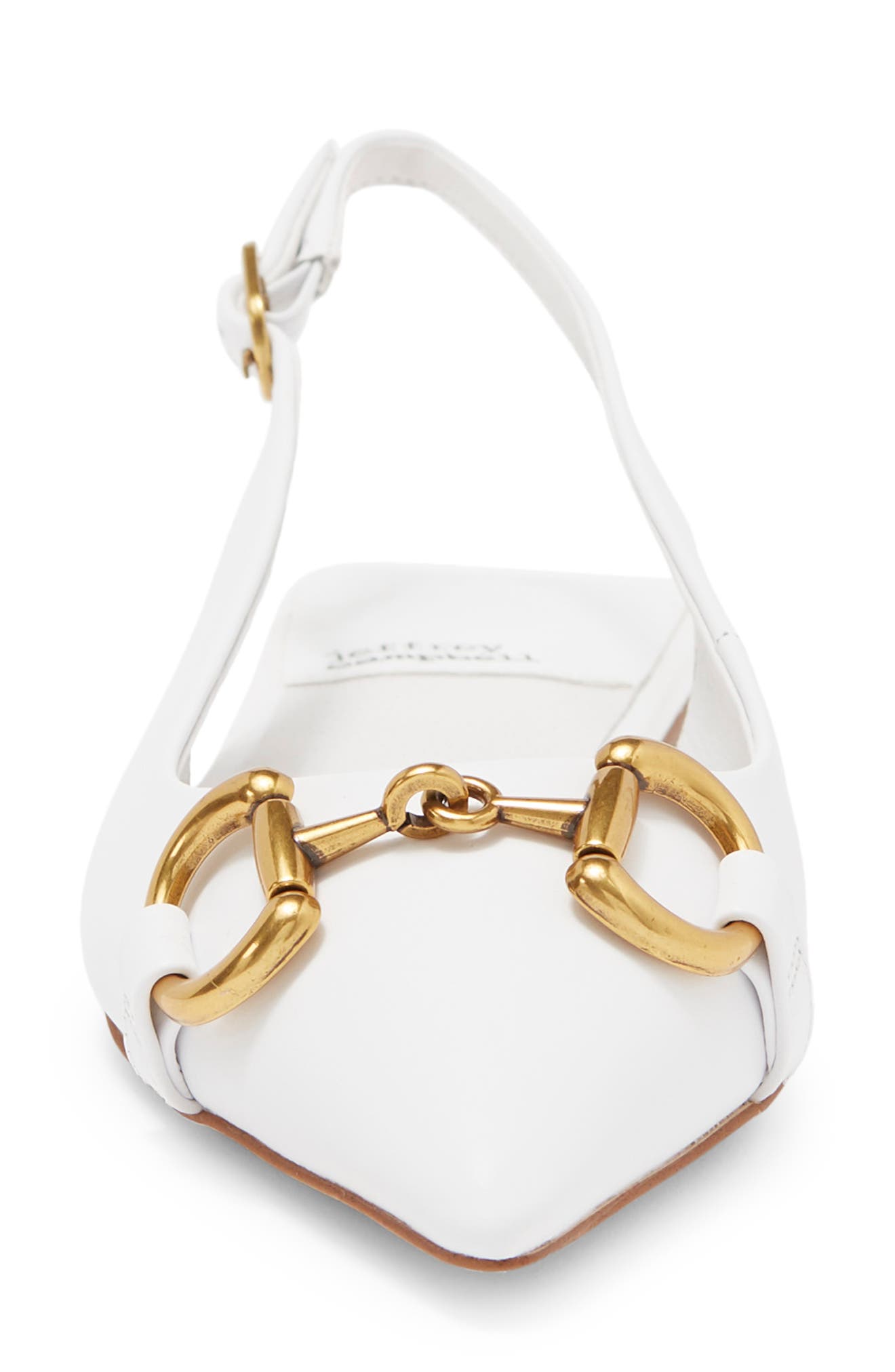 Evaline Slingback Pointed Toe Flat, Alternate, color, WHITE GOLD