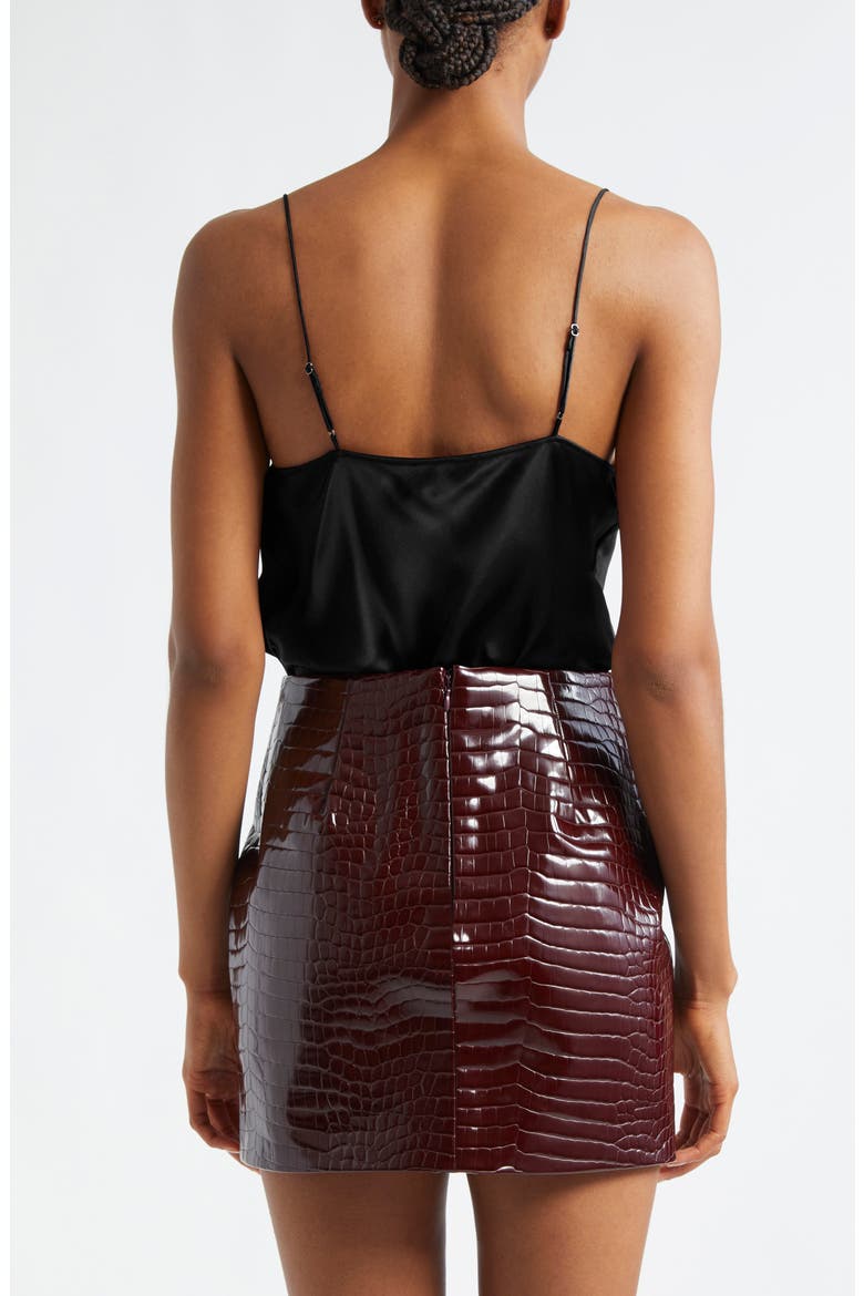 Calista Cowl Neck Silk Camisole, Alternate, color, BLACK