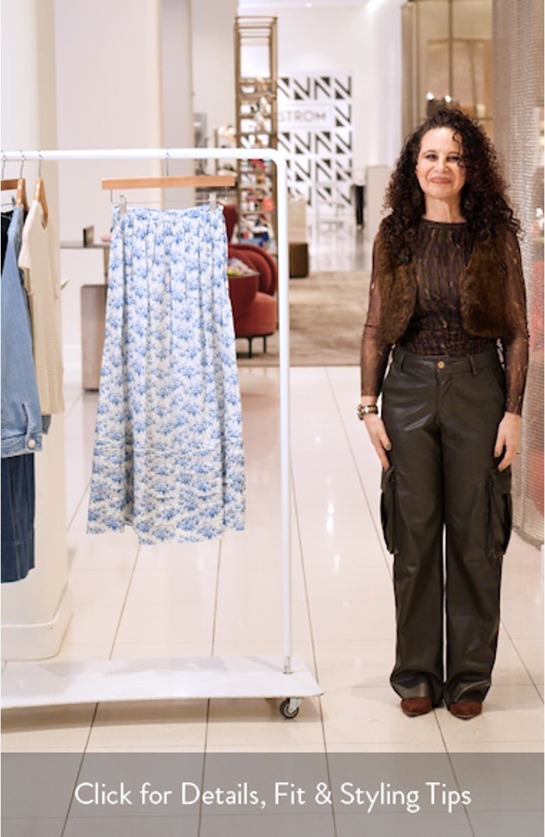 Marcie Floral Organic Cotton Maxi Skirt, sales video thumbnail