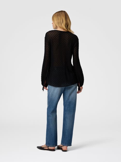 Missoni Crew Neck Blouse In Wool Blend In Black