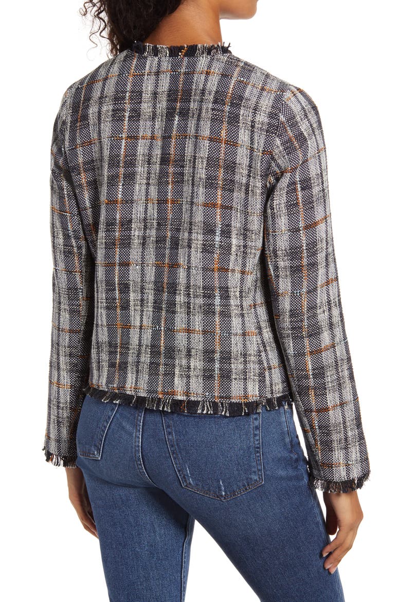 Tweed Jacket, Alternate, color, NAVY- BLACK TWEED