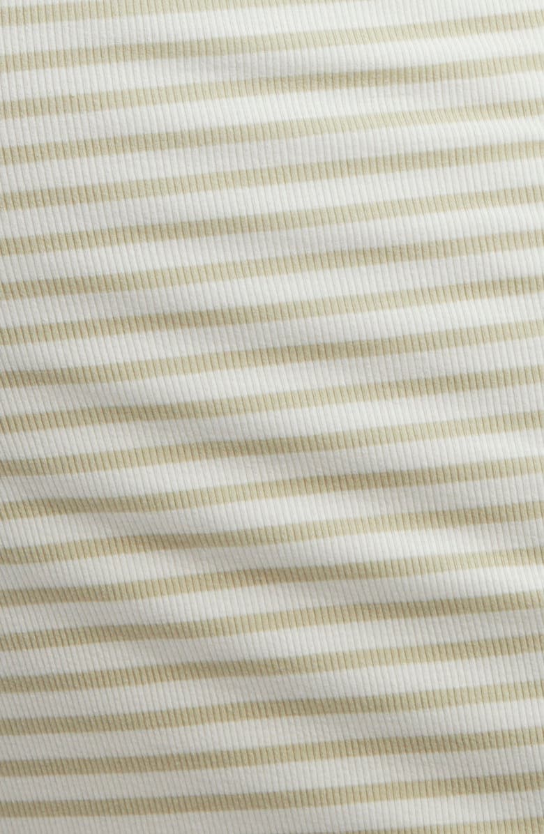 ATM Anthony Thomas Melillo Stripe Rib Tank Dress, Alternate, color, Chalk / Morning Mist