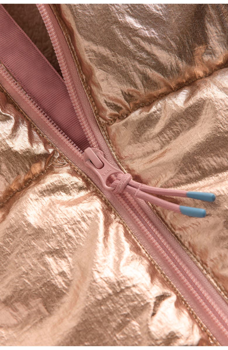 Mini Boden Kids' Fleece Lined Quilted Hooded Jacket, Alternate, color, Gold