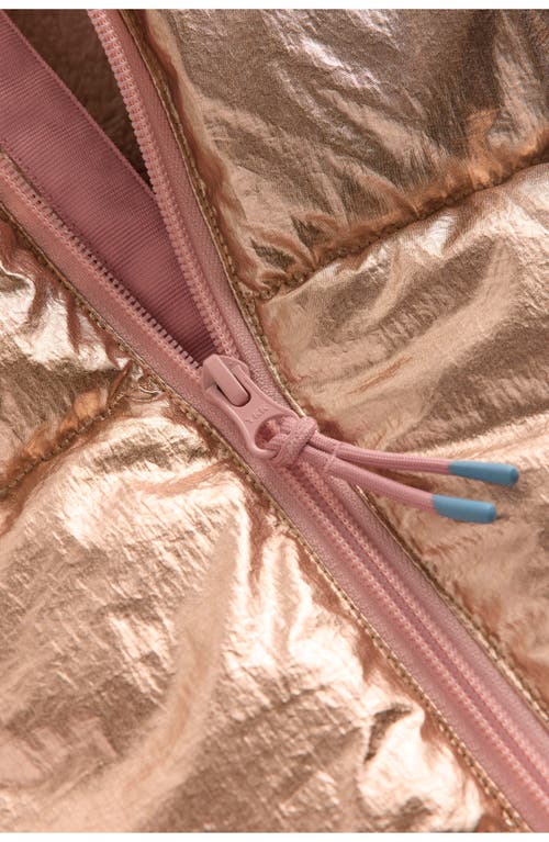 Mini Boden Kids' Fleece Lined Quilted Hooded Jacket In Gold