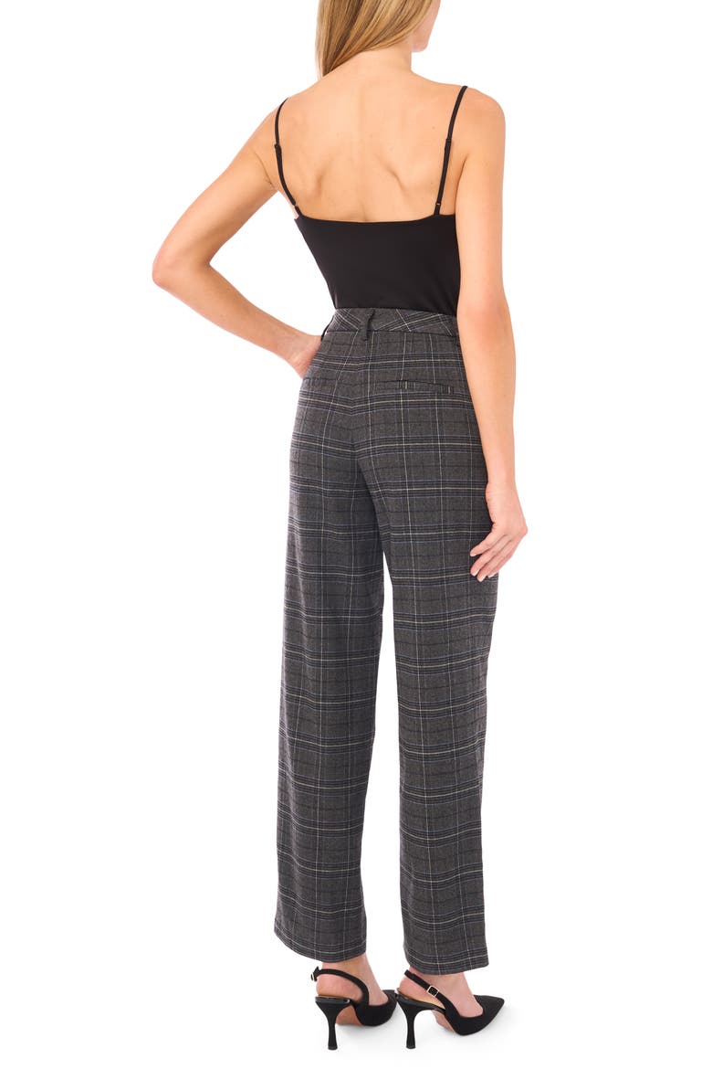 Plaid Straight Leg Pants, Alternate, color, AEGEAN BLUE