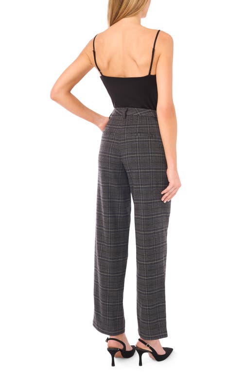 Halogenr Halogen(r) Plaid Straight Leg Pants In Black