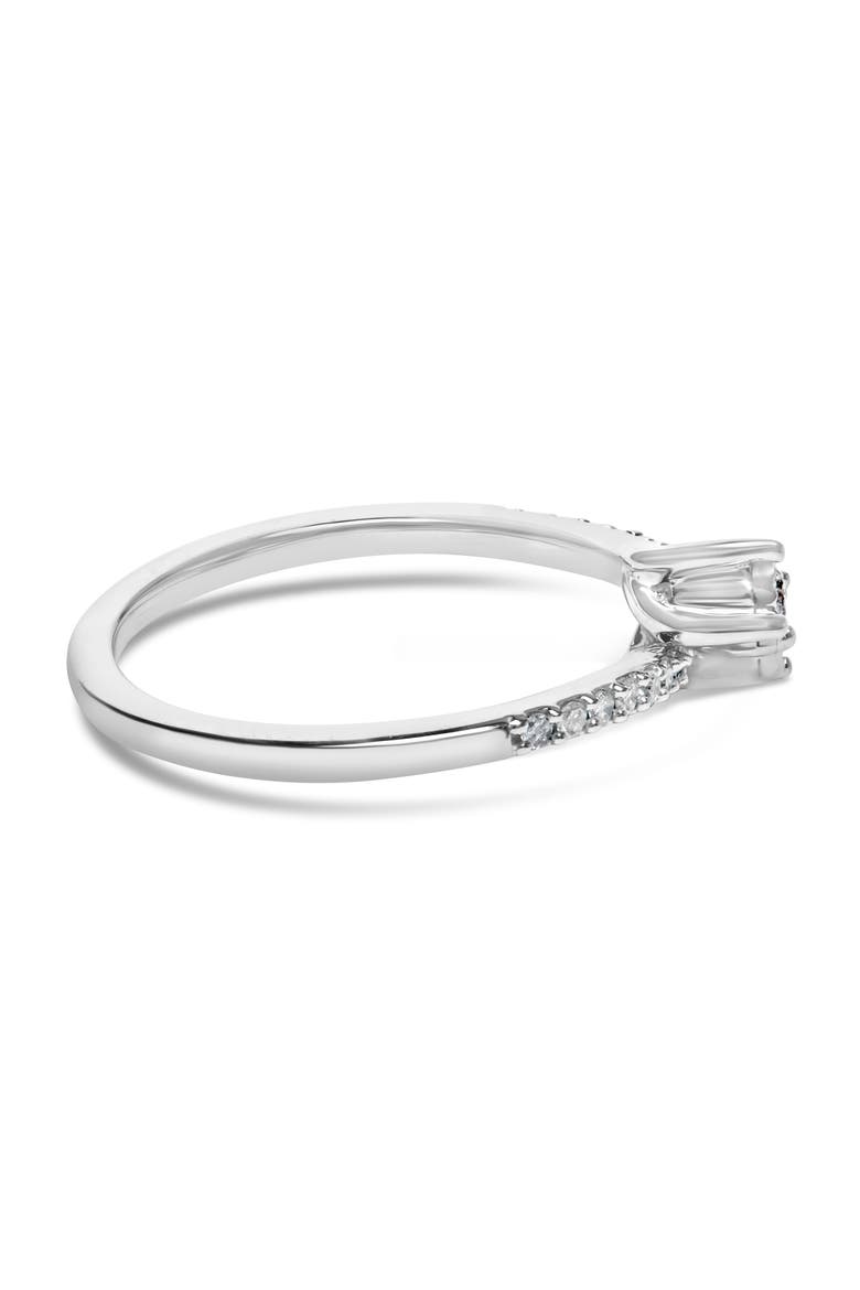 10K White Gold 1/4 Ctw Two-Stone Diamond Bypass Engagement Ring, Alternate, color, White Gold