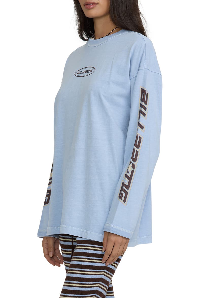 Wave Glow Long Sleeve Graphic Tee, Alternate, color, CORNFLOWER