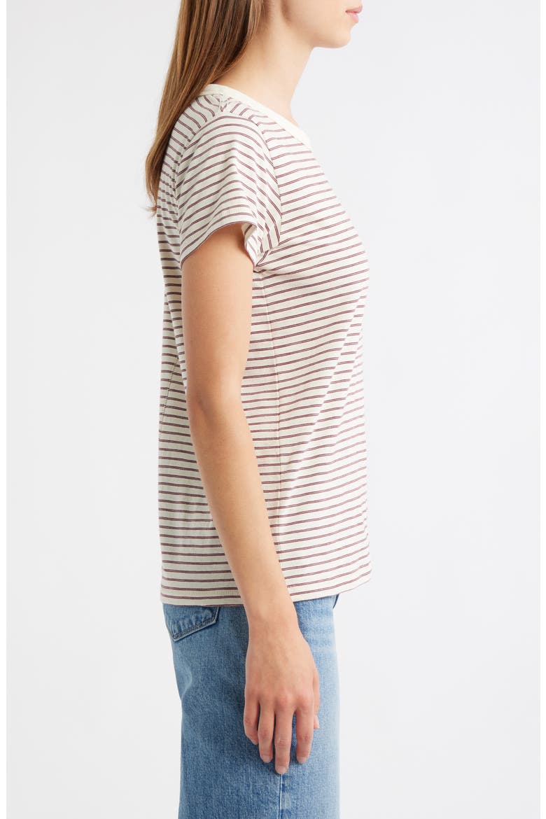 The Slub Stripe T-Shirt, Alternate, color, BEIGE MULTI