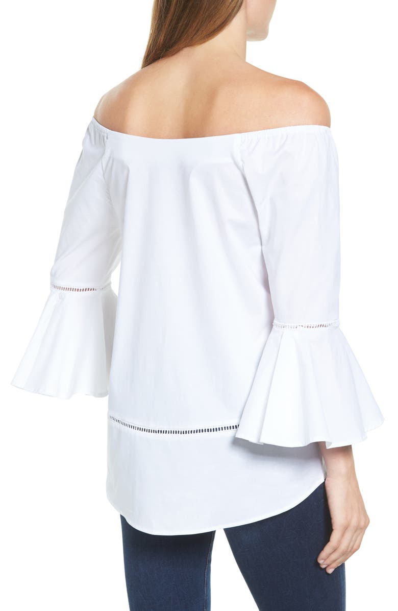Pleione Off the Shoulder Poplin Top, Alternate, color, 