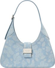 Kate Spade New York small noveau printed denim shoulder bag