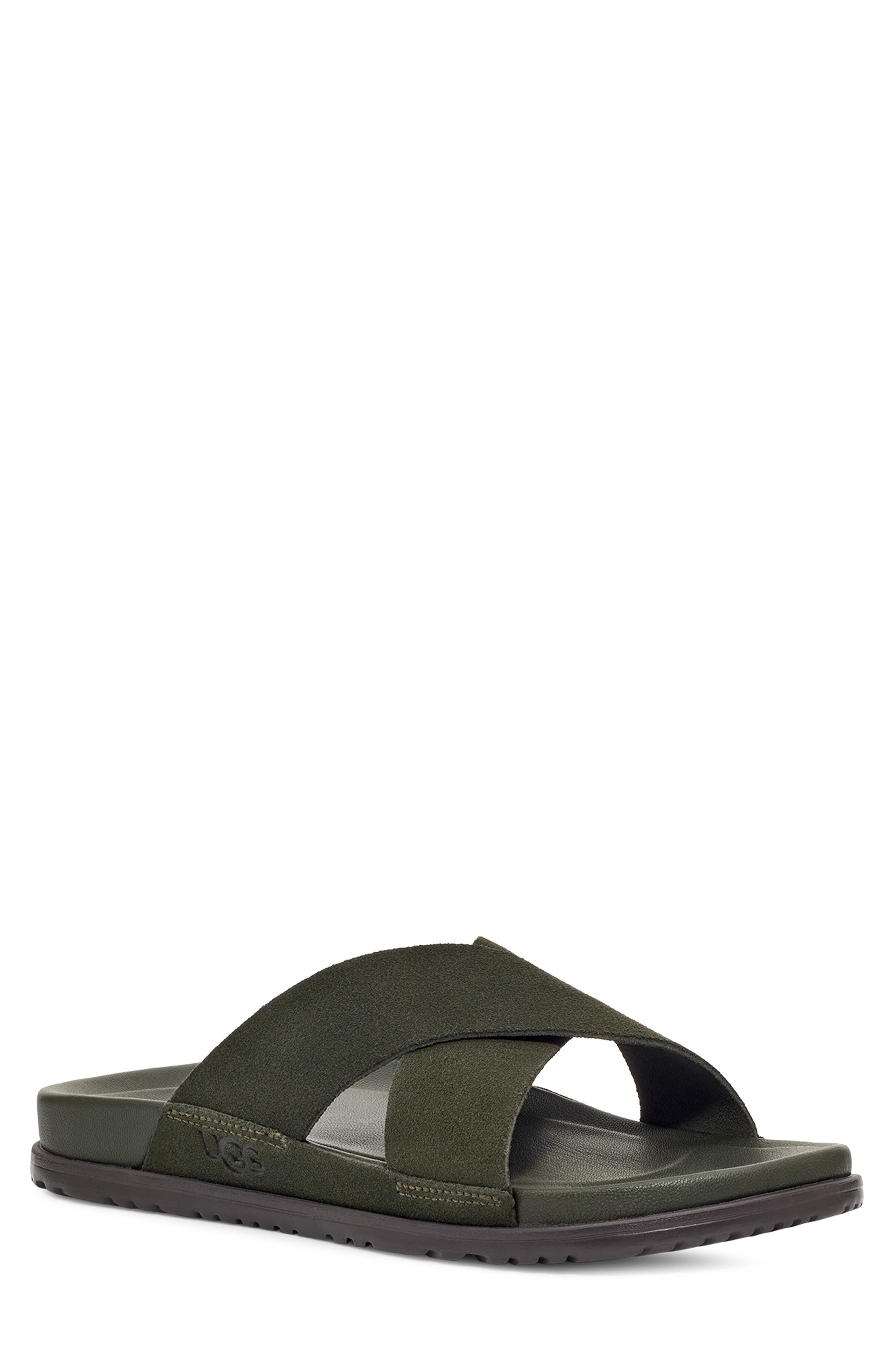 Wainscott Slide Sandal, Main, color, FOREST NIGHT