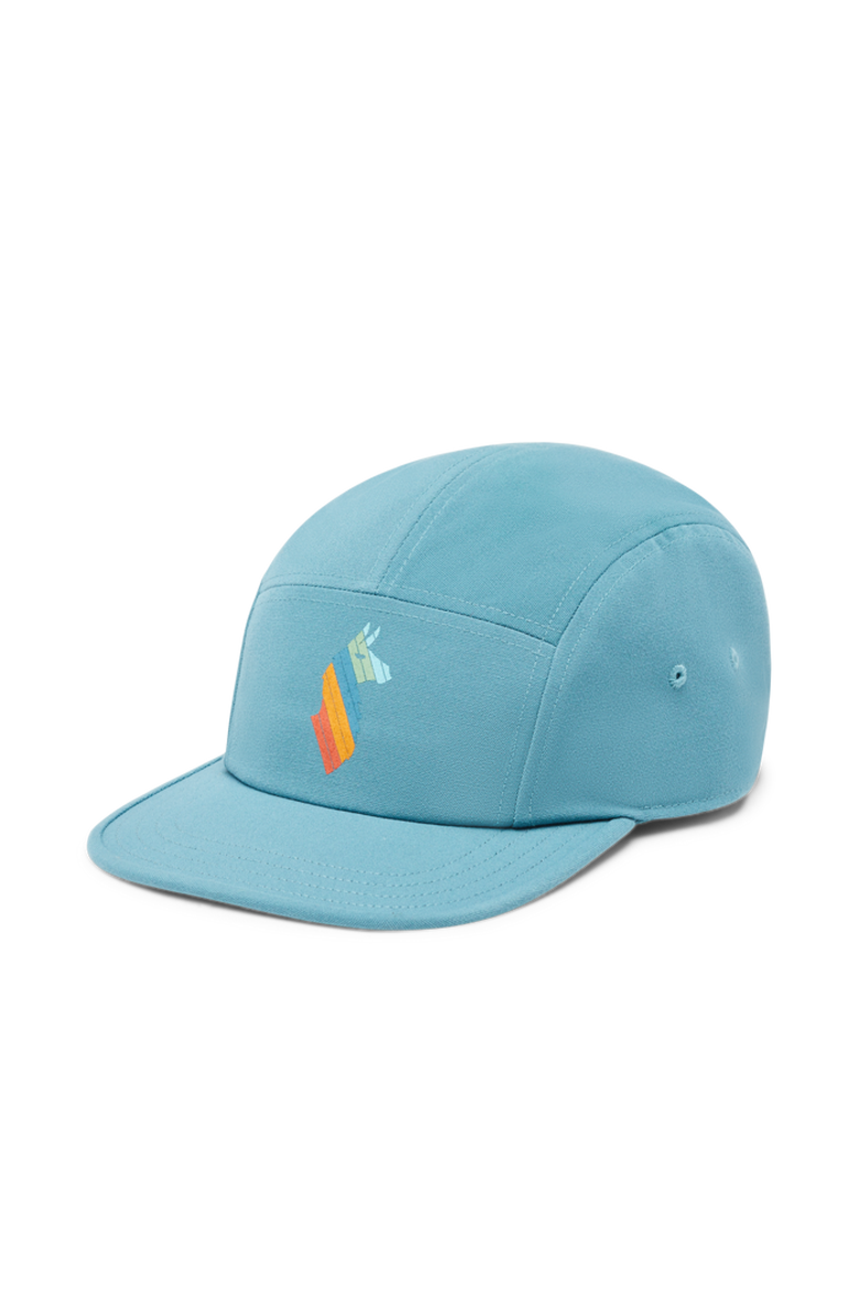 Llama Stripes 5-Panel Hat, Main, color, Blue Spruce