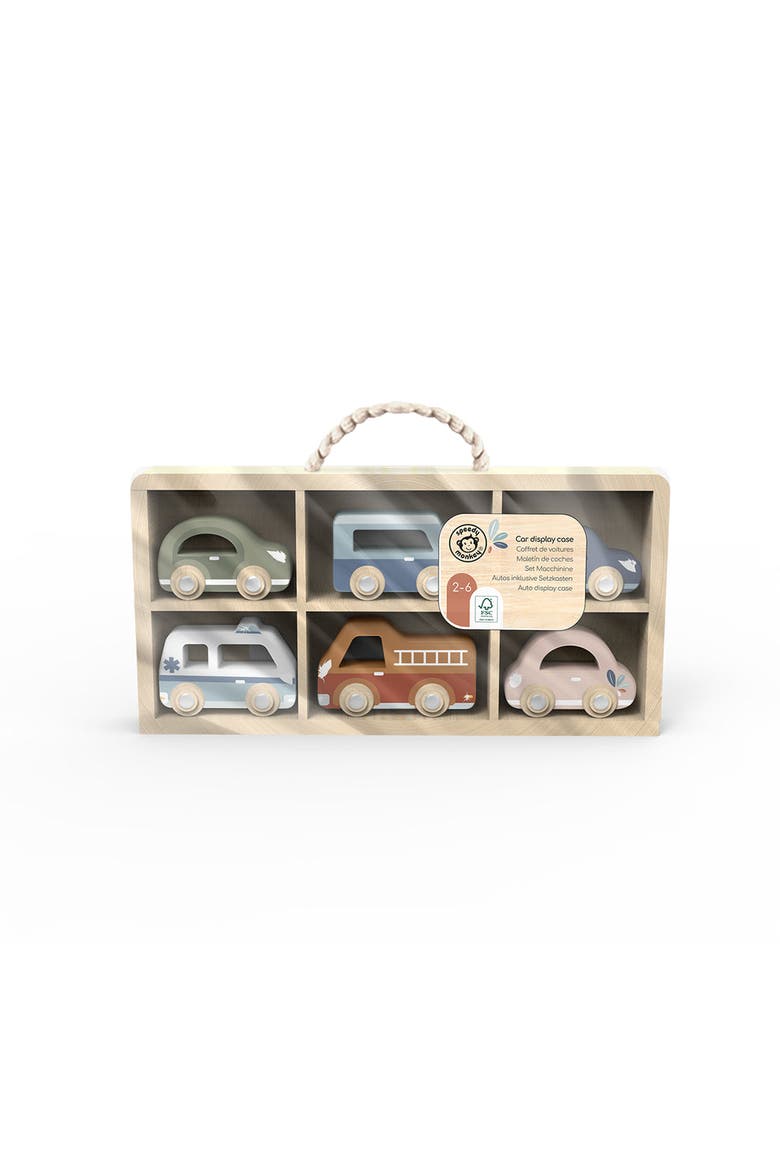Car Display case w/ 6 vehicles, Alternate, color, Multi