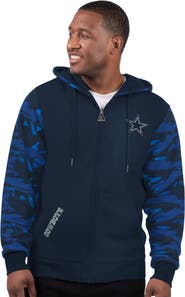 STARTER Men's Starter Navy Dallas Cowboys Thursday Night Gridiron Full-Zip Hoodie