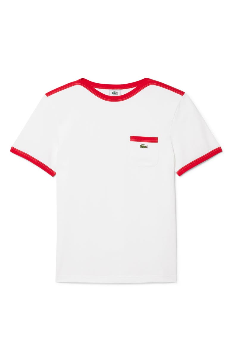 Lacoste Turtle Graphic T-Shirt, Main, color, White/ Red