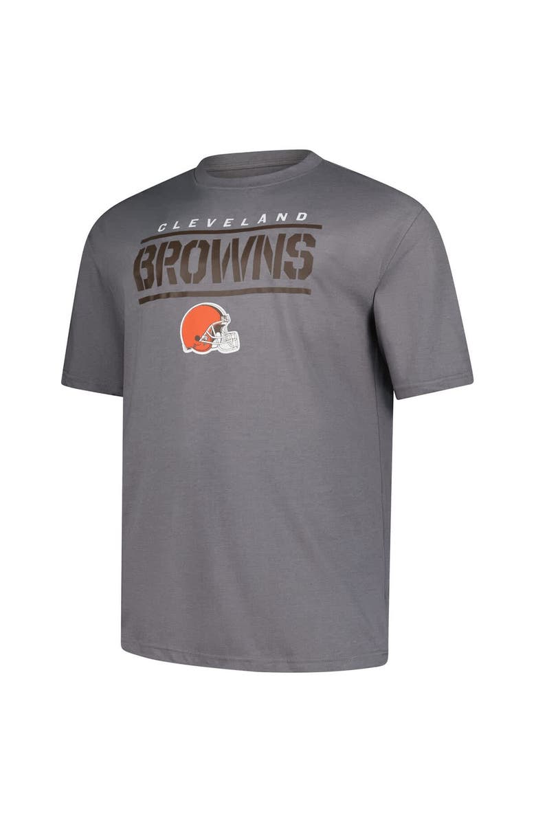 FANATICS Men's Fanatics Heather Gray Cleveland Browns Big & Tall Top Notch T-Shirt, Alternate, color, Heather Gray