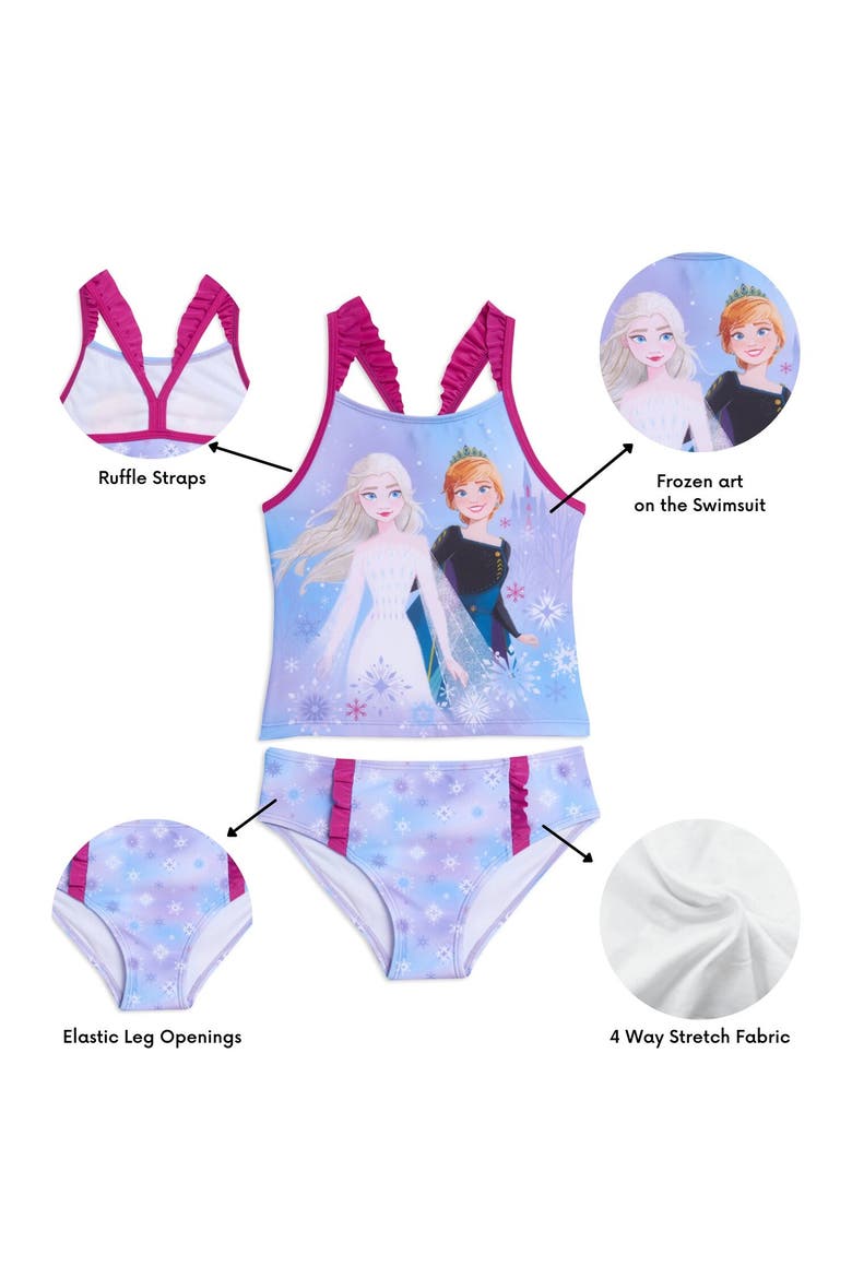 Frozen 2-Piece Swimwear Tankini Top and Bottoms Set, Alternate, color, Purple Ombre