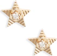 Dana Rebecca Designs Diamond Fluted Star Stud Earrings