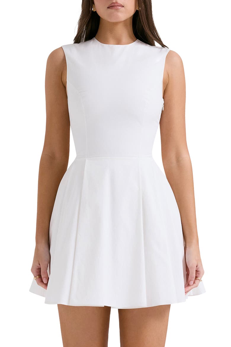 Claretta Sleeveless Minidress, Alternate, color, WHITE