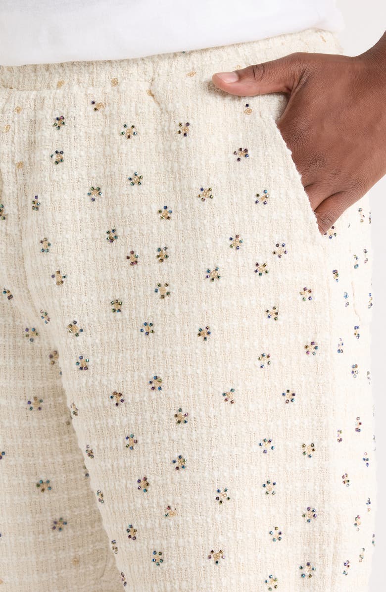 HONOR THE GIFT Beaded Shorts, Alternate, color, White