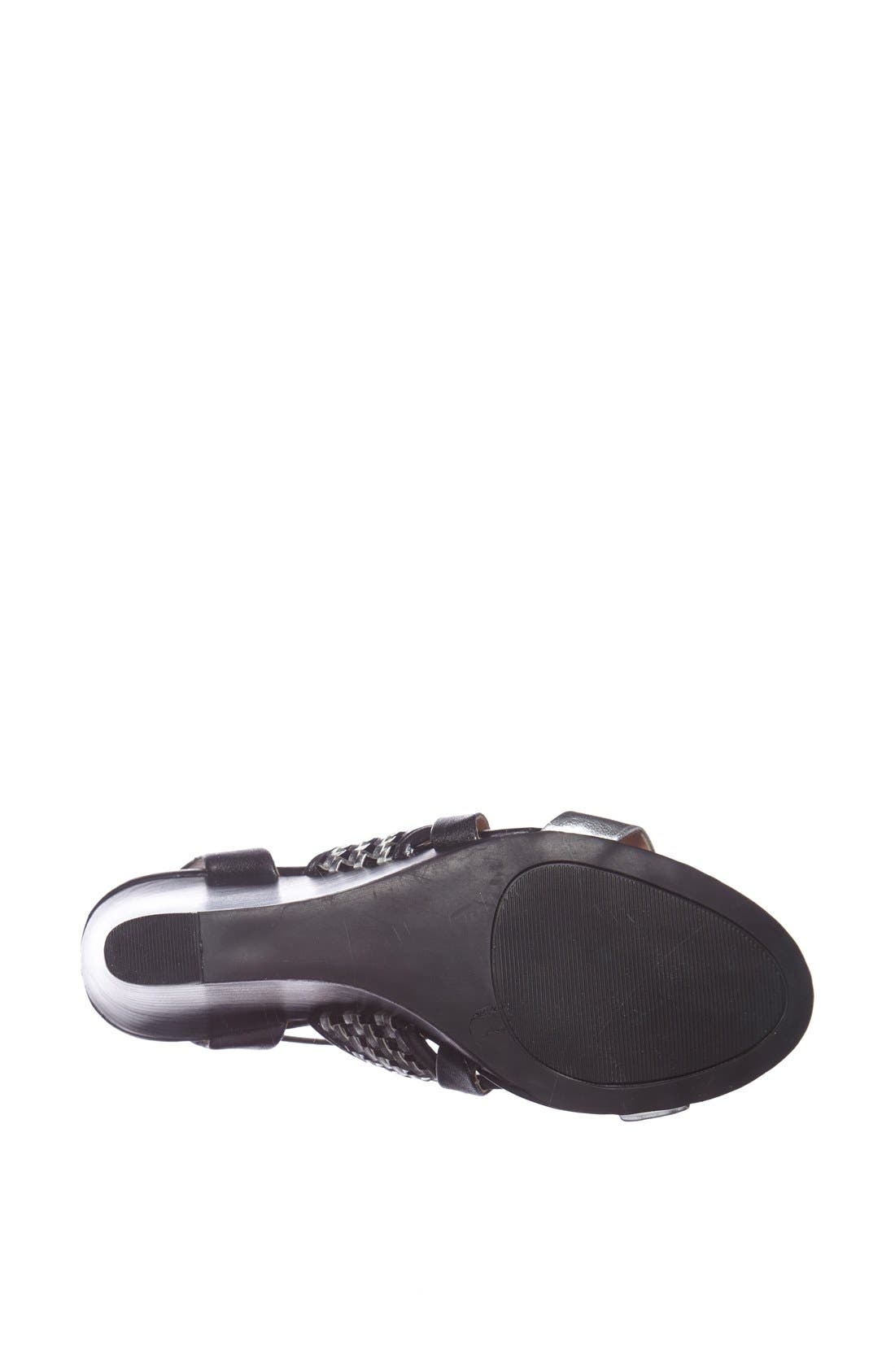 Julianne Hough for Sole Society 'Sadee' Sandal, Alternate, color, BLACK/ SILVER