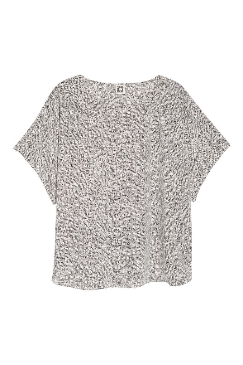 Dot Print Blouse, Alternate, color, ANNE WHITE/ ANNE BLACK