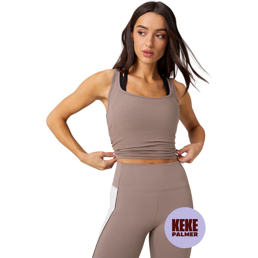 Fabletics Modal Rib Cropped Tank In Desert Shadows